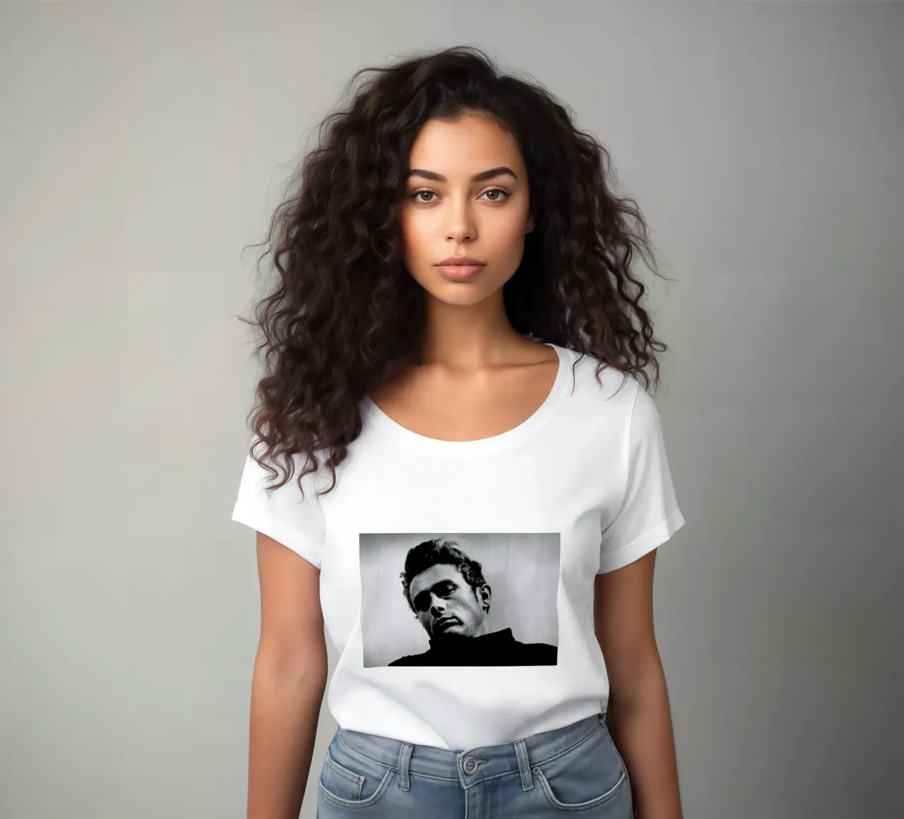James Dean, 1955 t-shirt da donna da Gallery Print and Art Limited