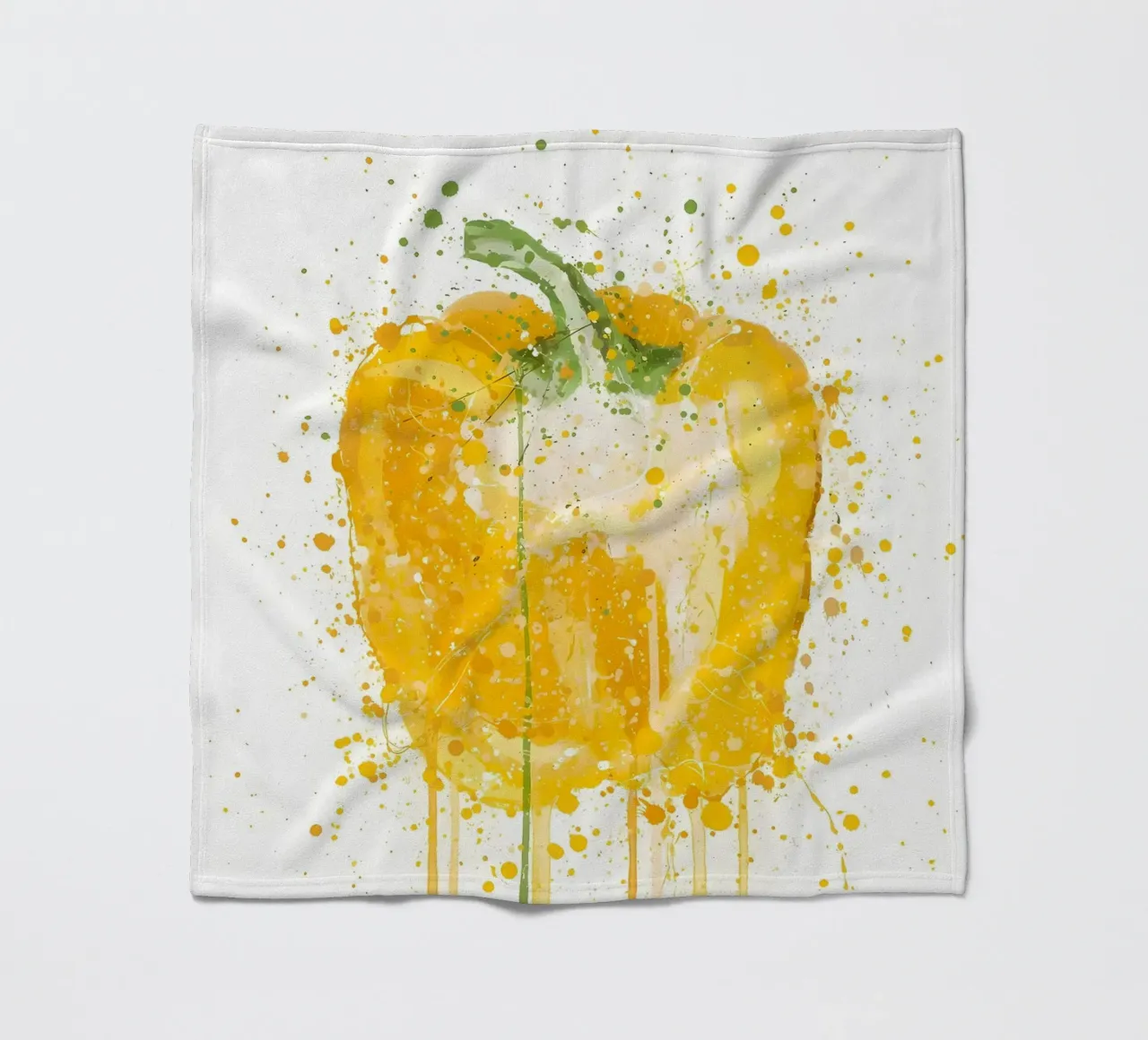 Gelbe Paprika Gemüse Fleecedecke von Mimi