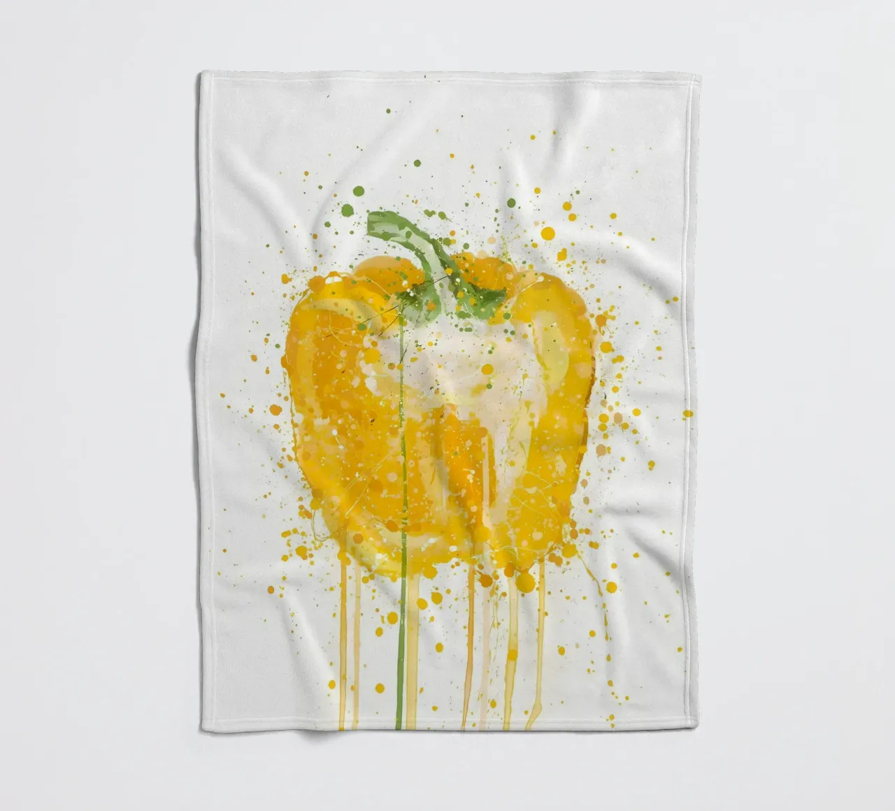 Gelbe Paprika Gemüse Fleecedecke von Mimi