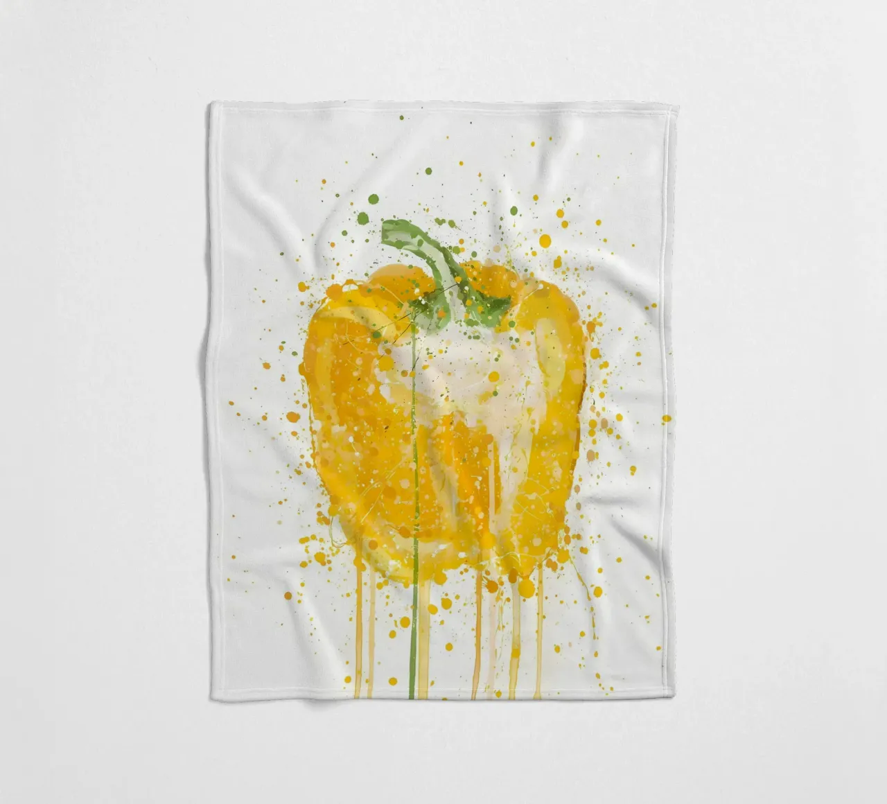 Gelbe Paprika Gemüse Fleecedecke von Mimi