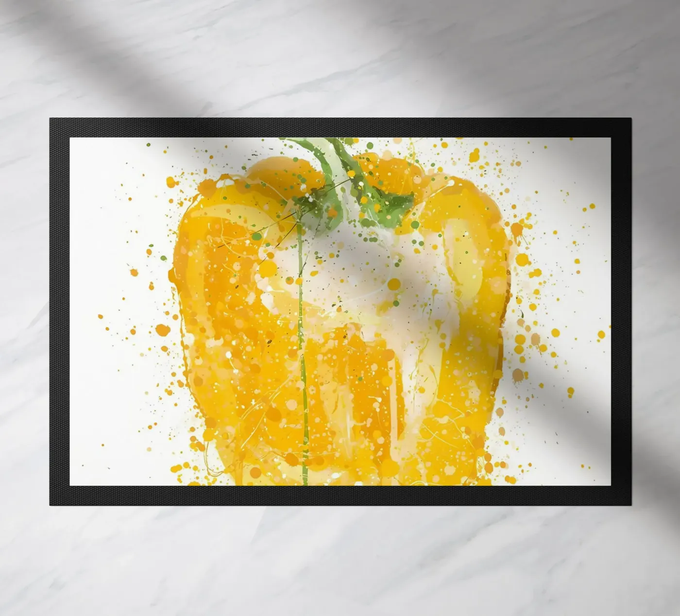 Yellow Pepper Vegetable doormat by Mimi