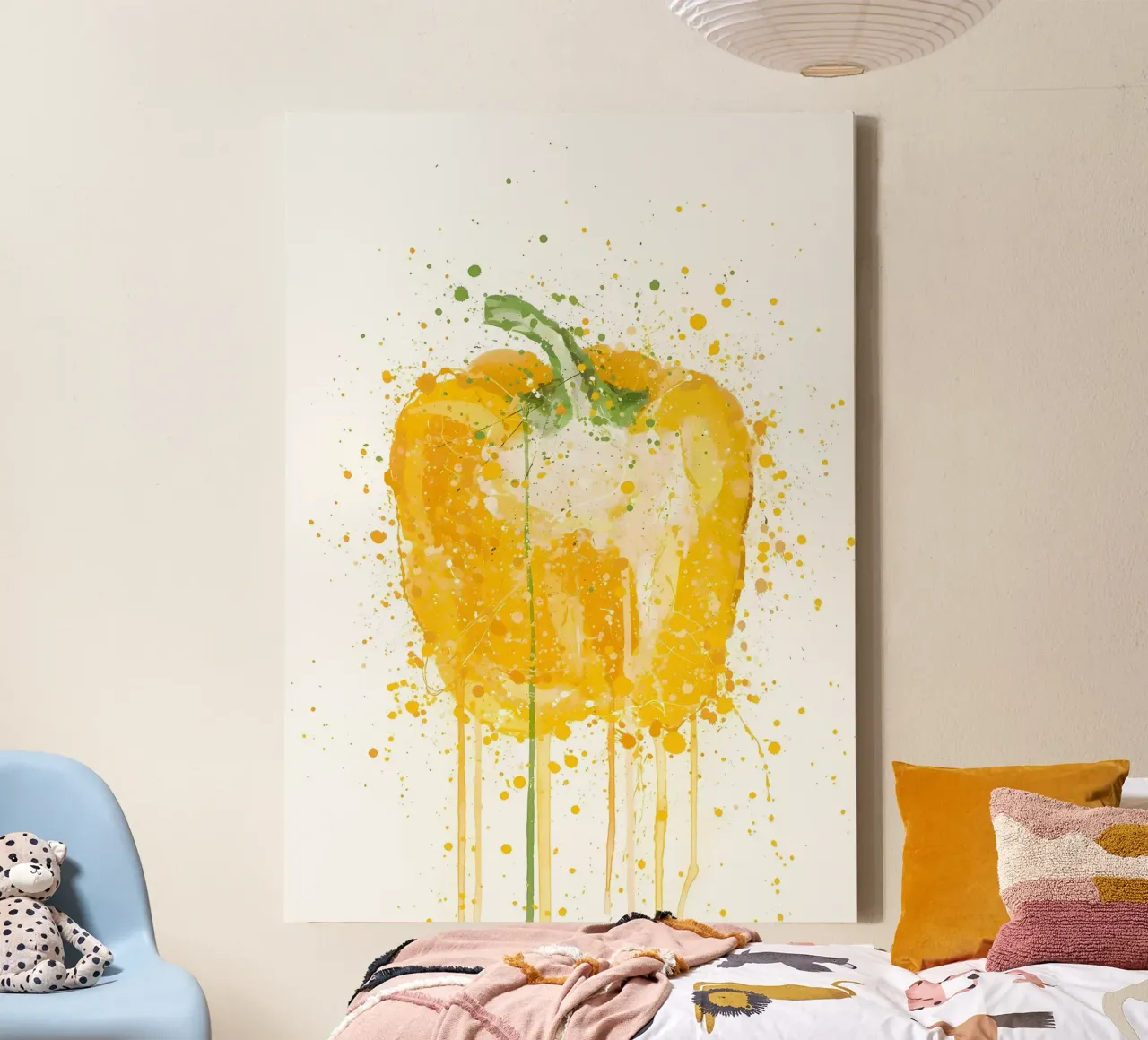 Yellow Pepper Vegetable canvas by Mimi