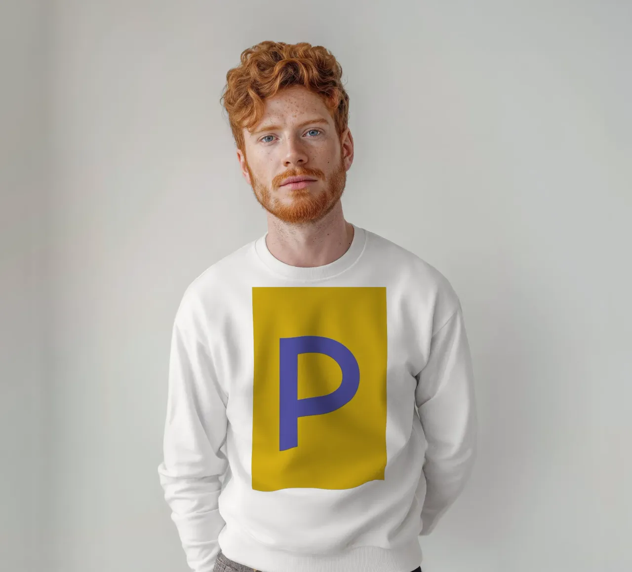 Yellow Letter P felpa da Studio One