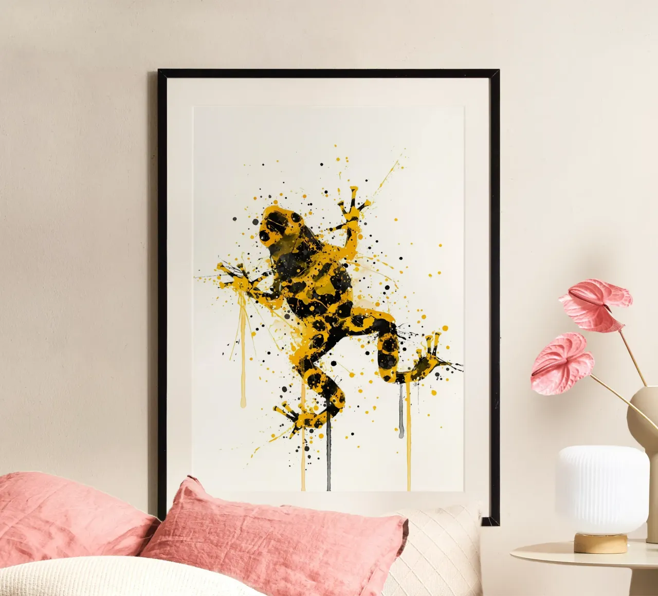 Veleno di rana poster con telaio in alluminio da Nami