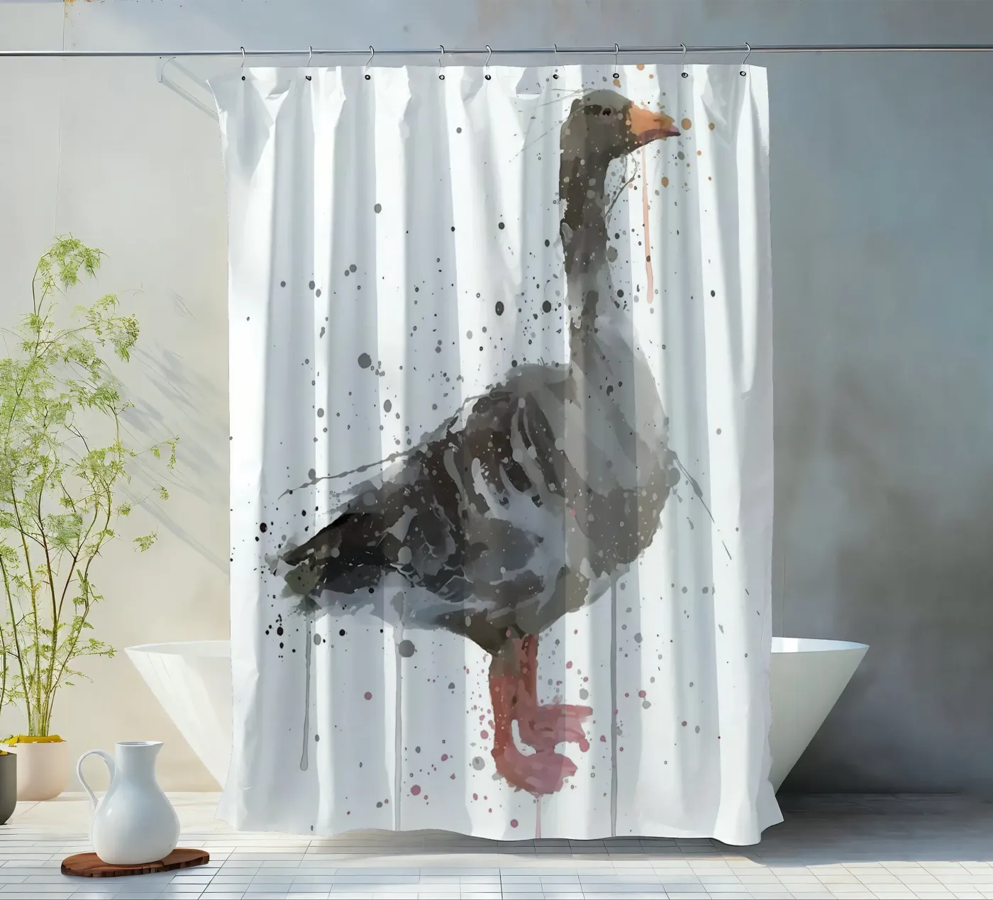 Gans Duschvorhang von Nami