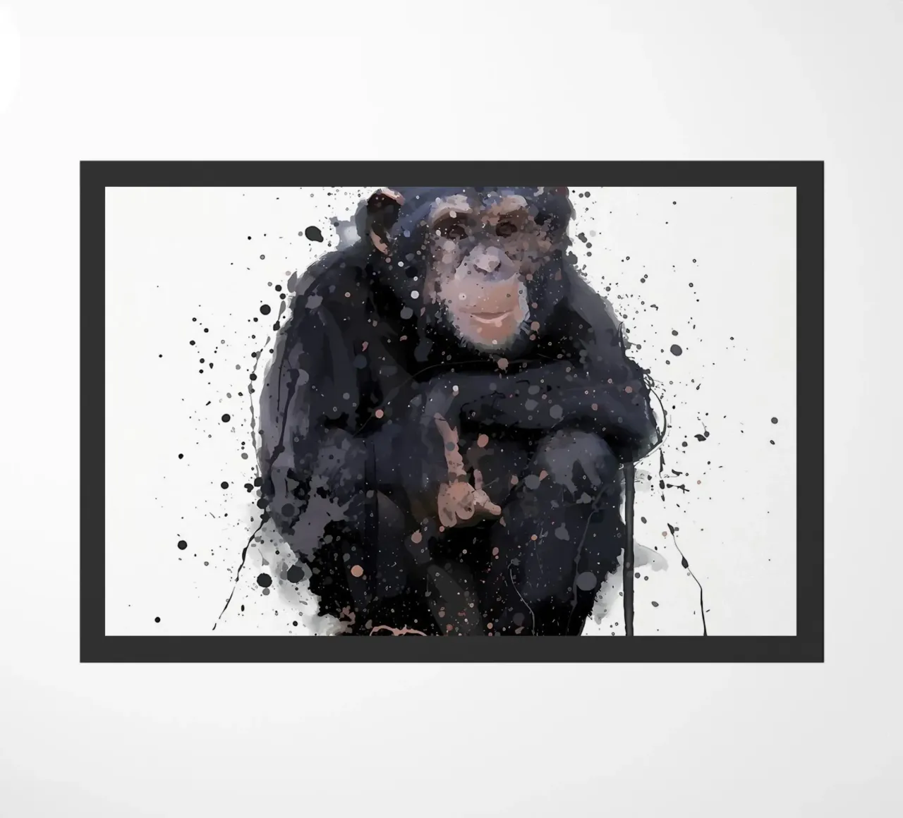 chimpanzee doormat by Nami