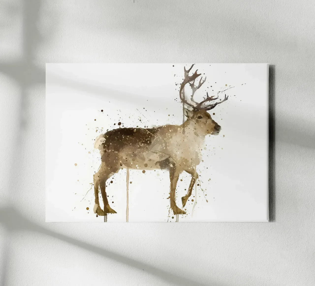 Christmas Gift Reindeer canvas met Baklijst van Nami