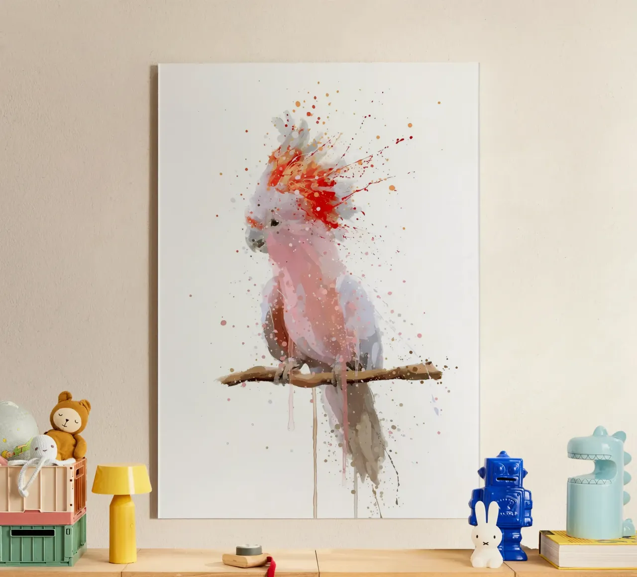 Cacatua Maestà Rosa plexiglass da Nami