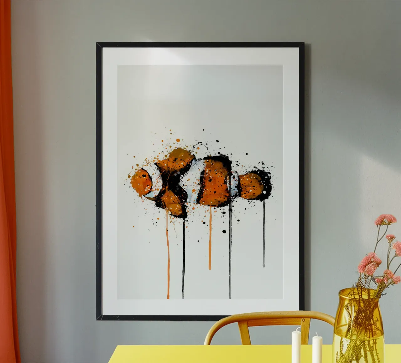 Pesce pagliaccio carta hahnemühle da Nami