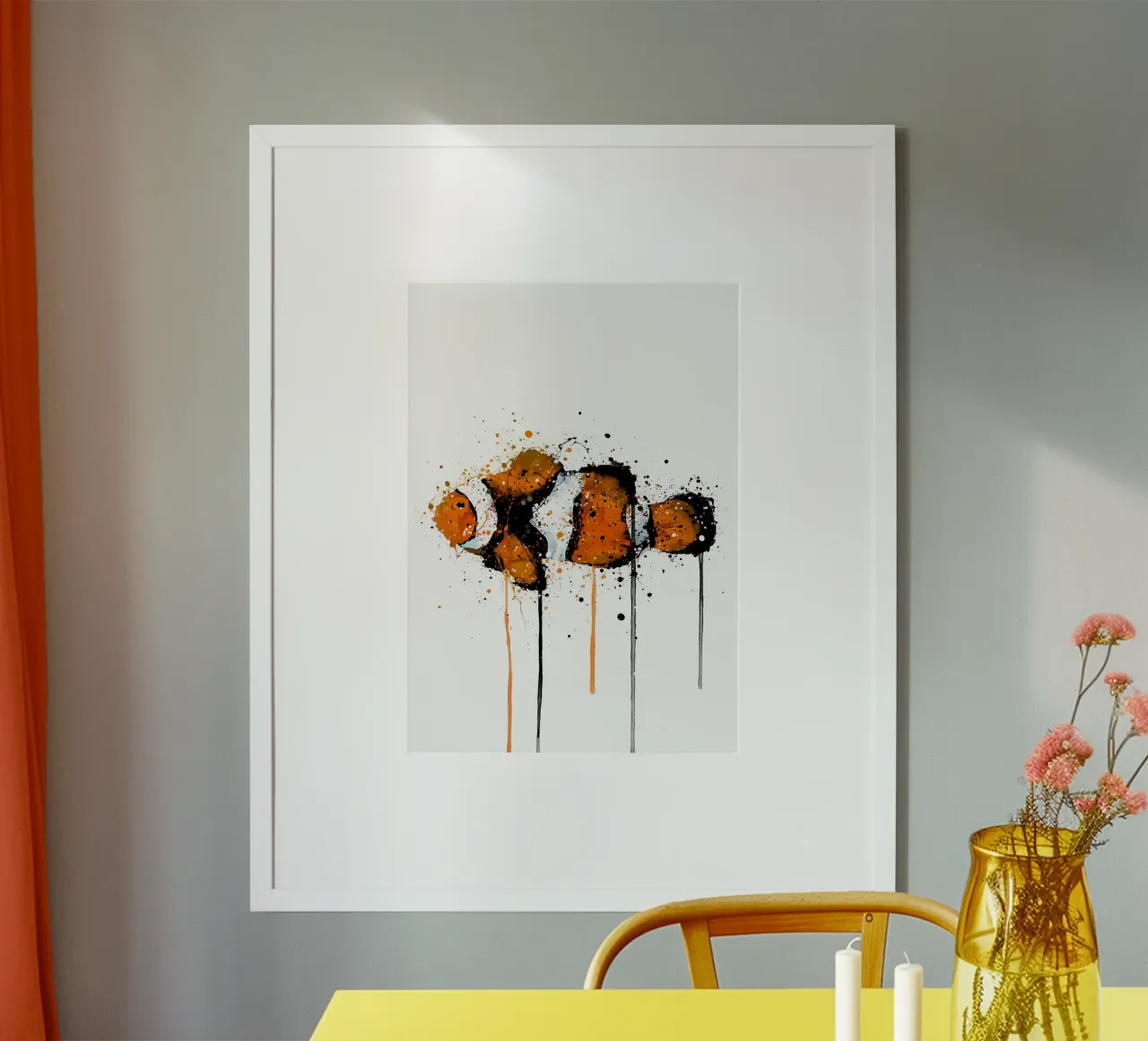 Pesce pagliaccio carta hahnemühle da Nami