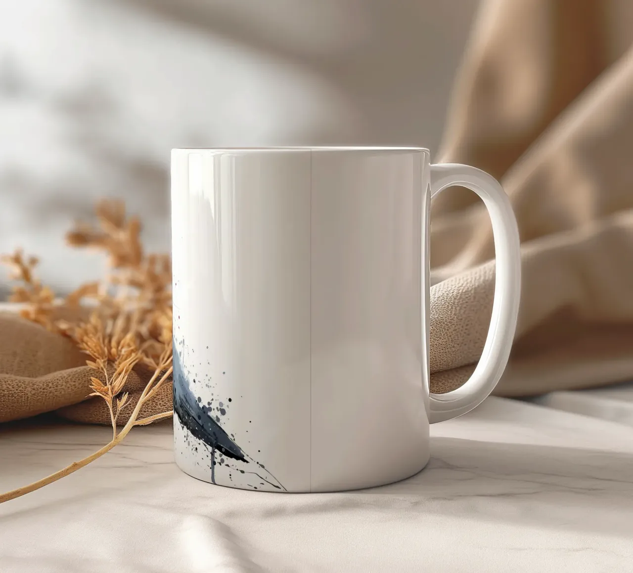 Kakadu-Rose Keramik Tasse von Nami