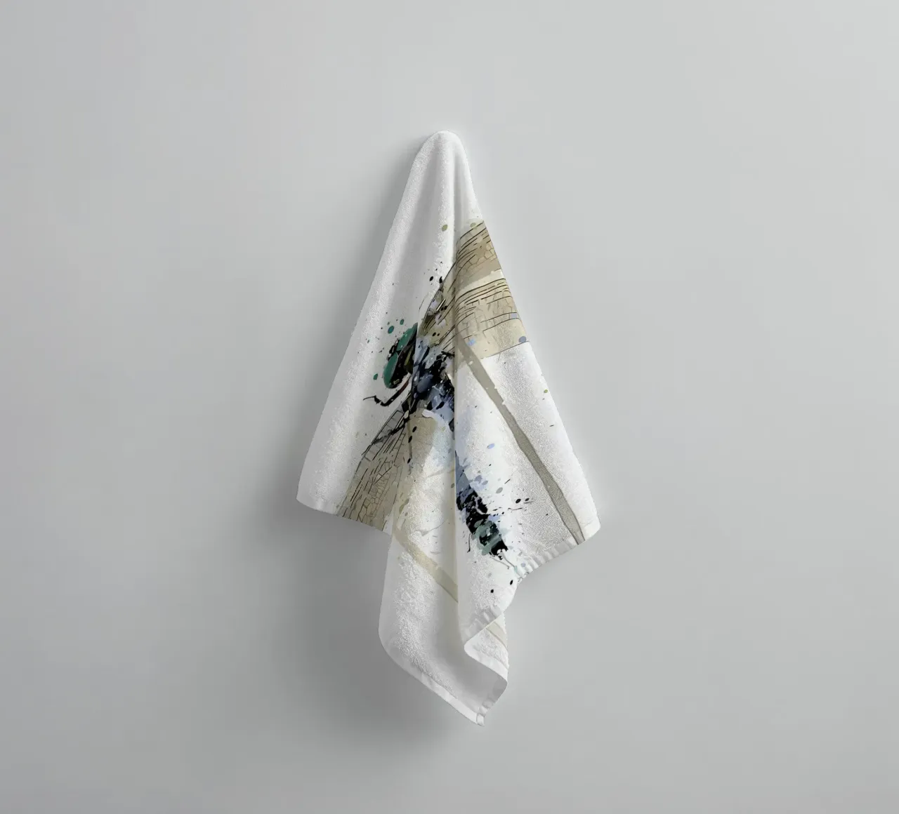 Dragonfly Powder Blue towel by Nami