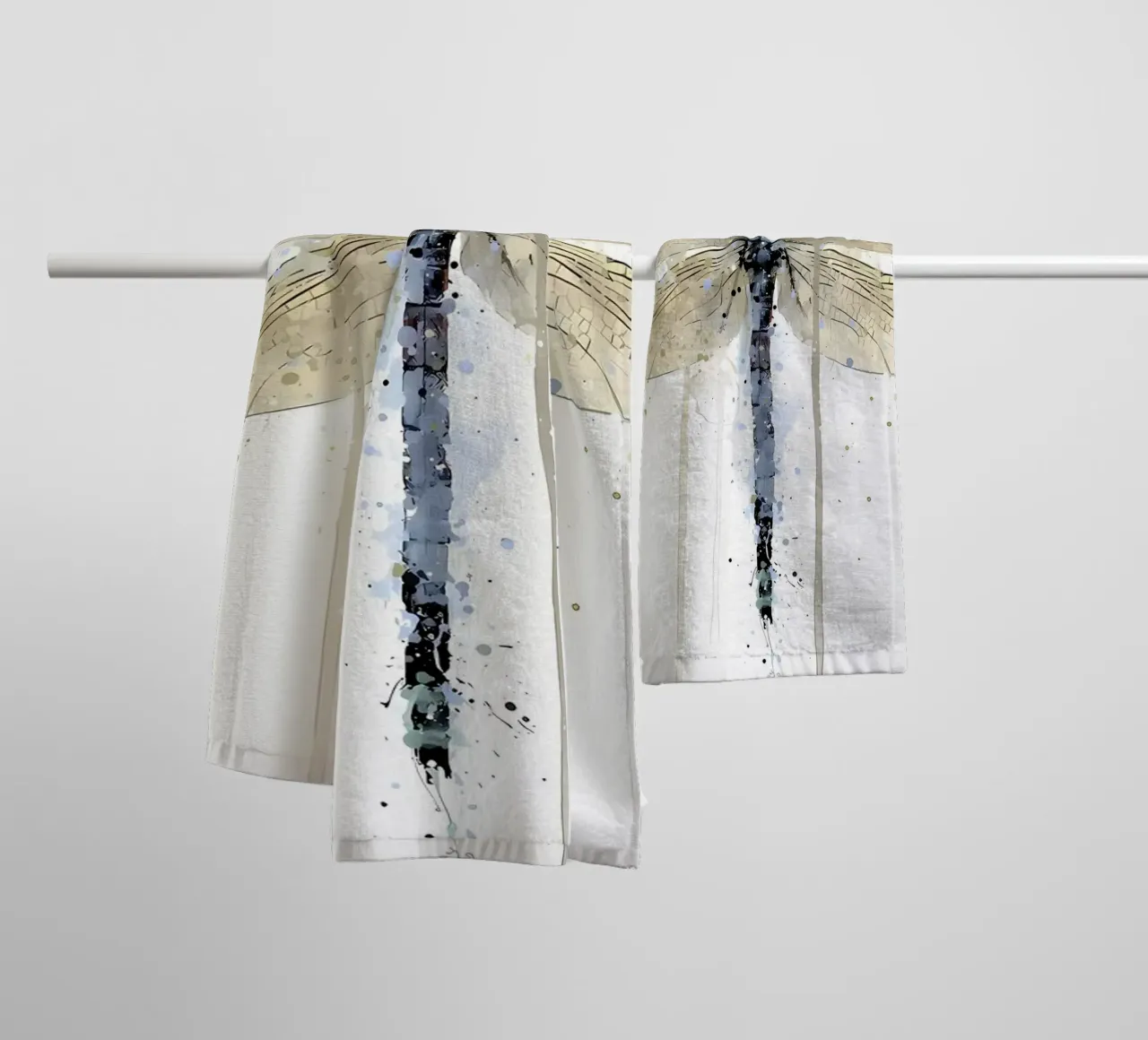 Dragonfly Powder Blue towel by Nami
