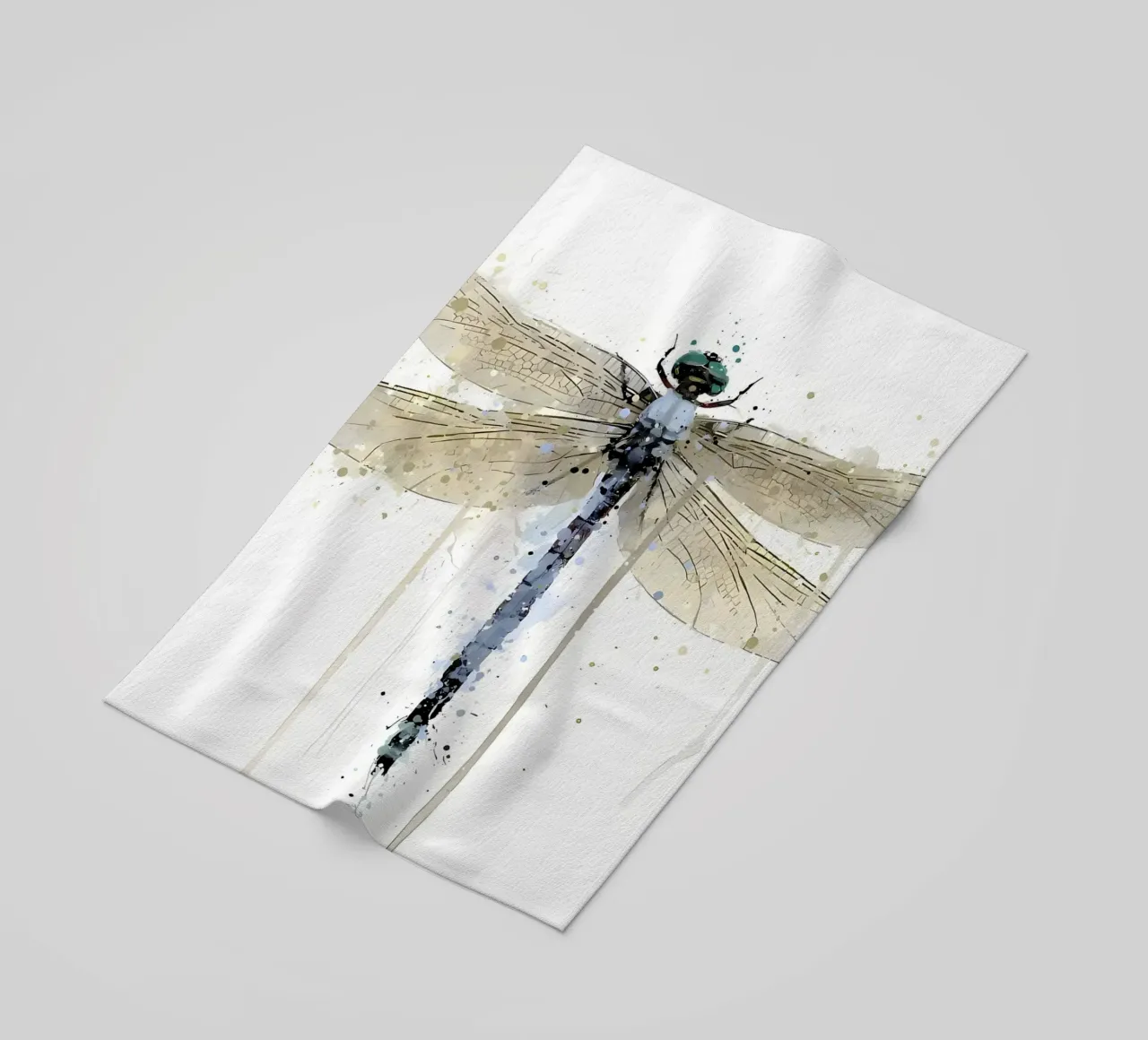 Libellula blu polvere telo mare da Nami