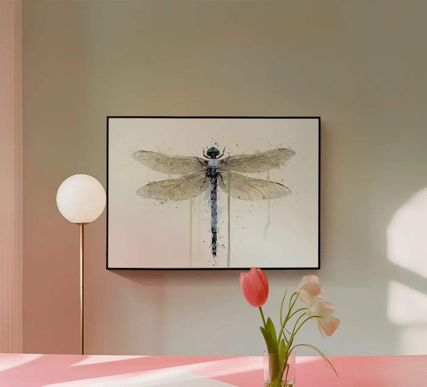 Libellula blu polvere plexiglass da Nami