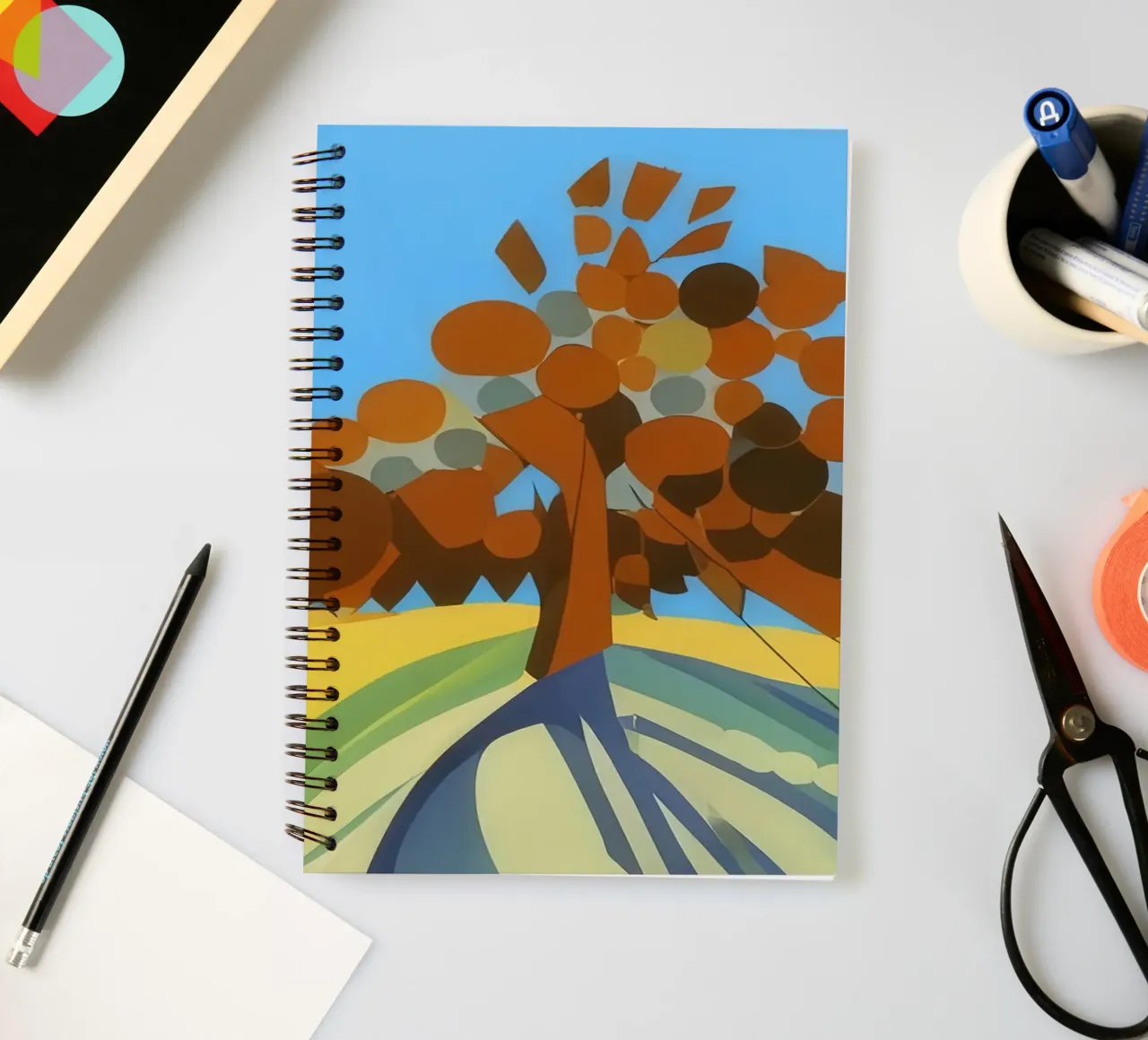 Nature_Tree_4 spiral notebook by Abstract Art by LK