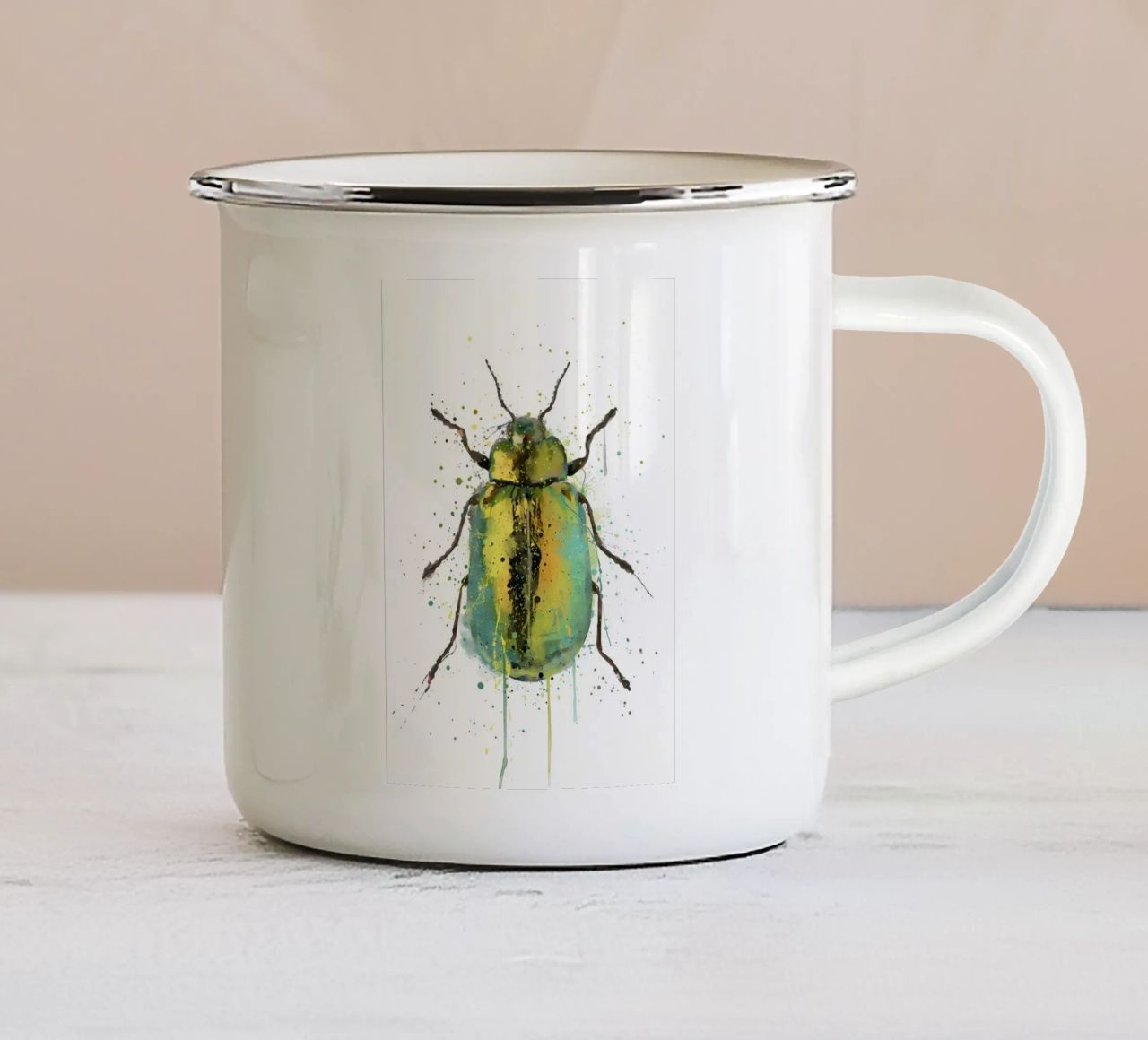 Scarabeo gioiello tazza in smalto da Nami