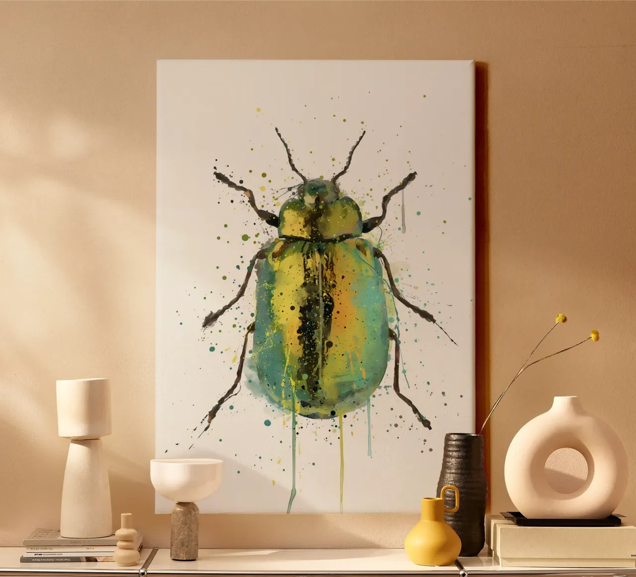 Scarabeo gioiello tela con Cornice a cassetta da Nami