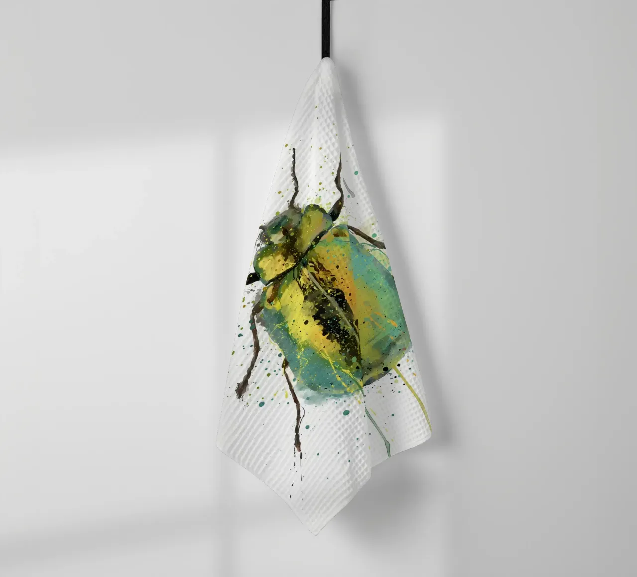 Jewel Beetle tea towel by Nami