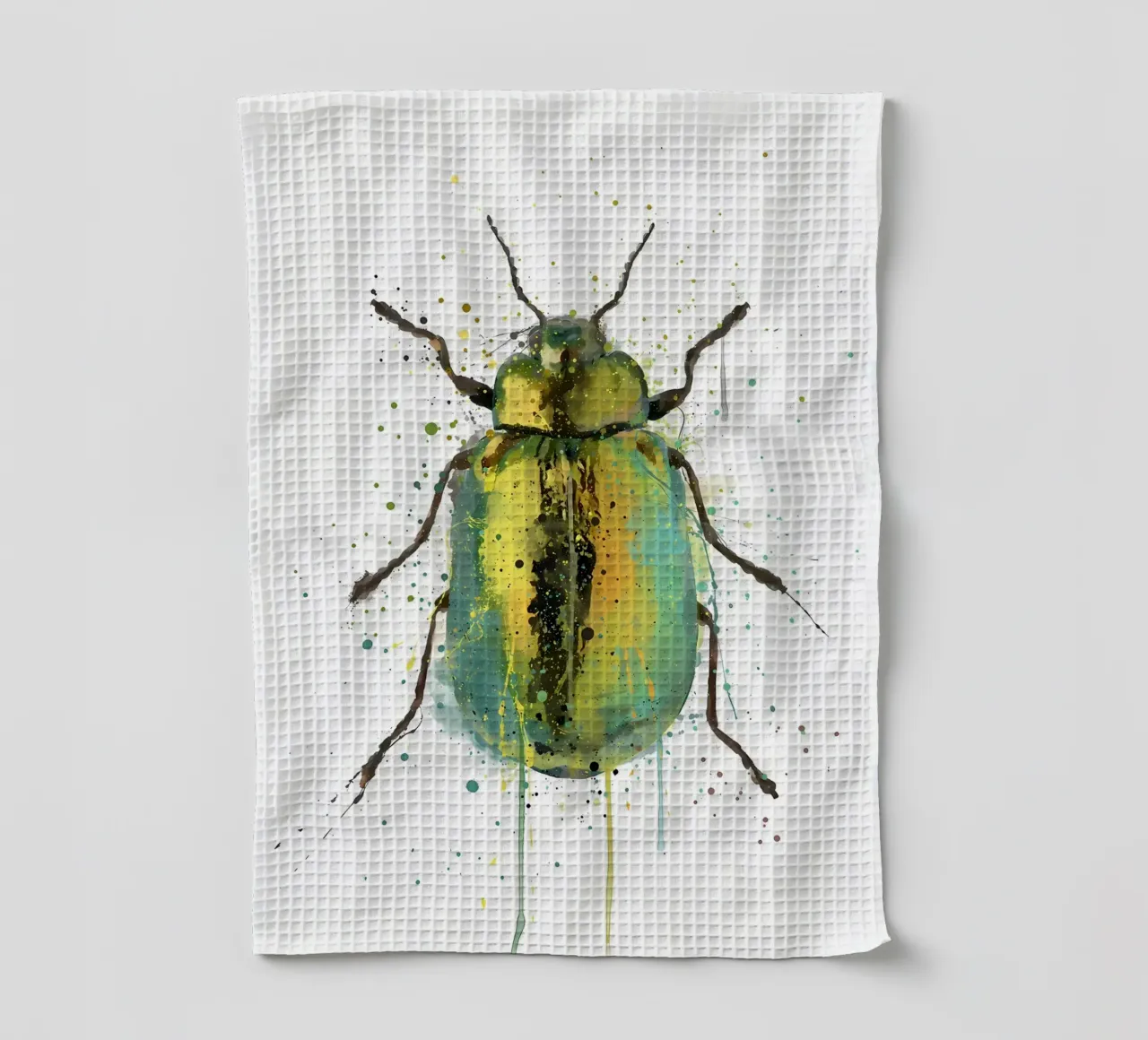 Jewel Beetle tea towel by Nami