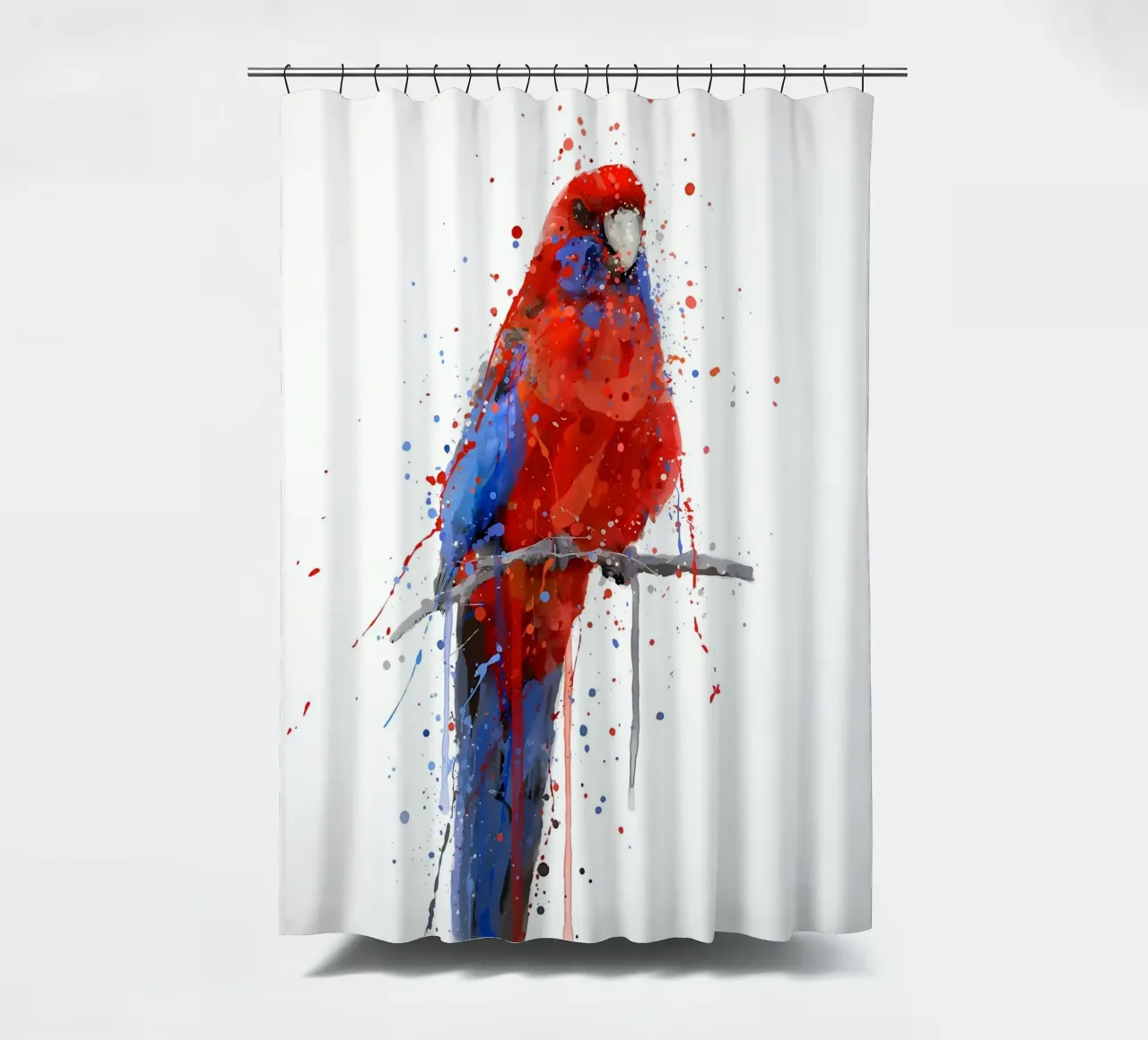 Parrot Rosella shower curtain by Nami