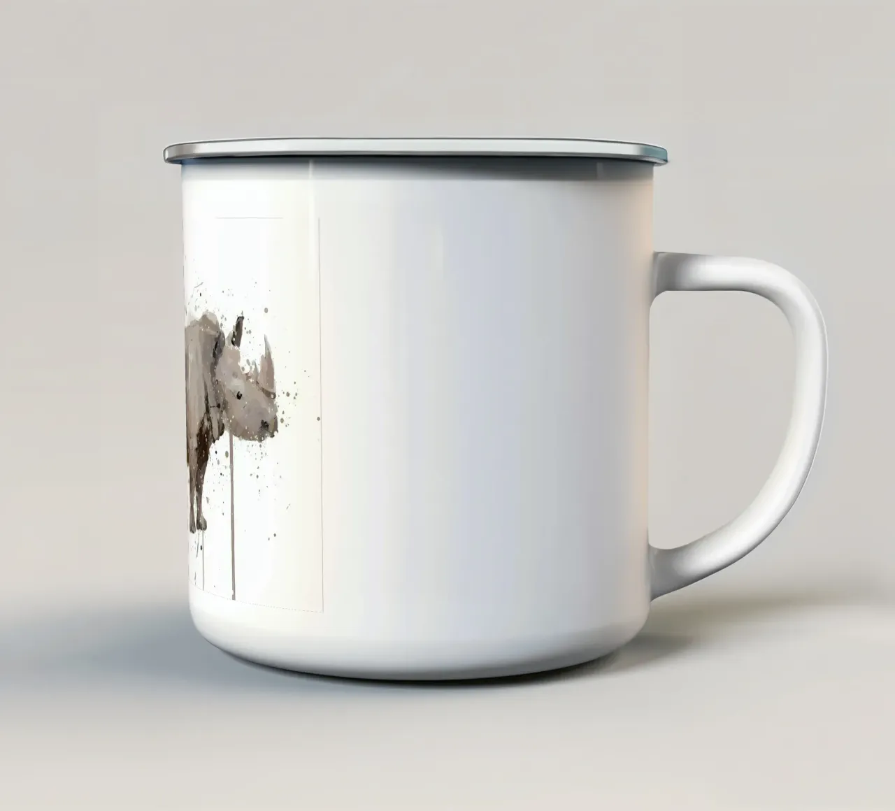 Rinoceronte tazza in smalto da Nami