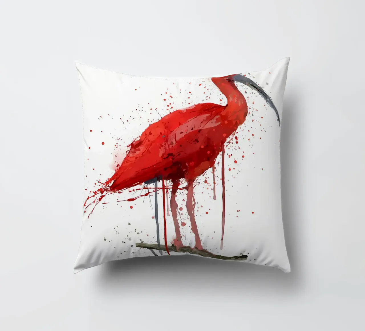 Uccello Ibis scarlatto cuscino da Nami