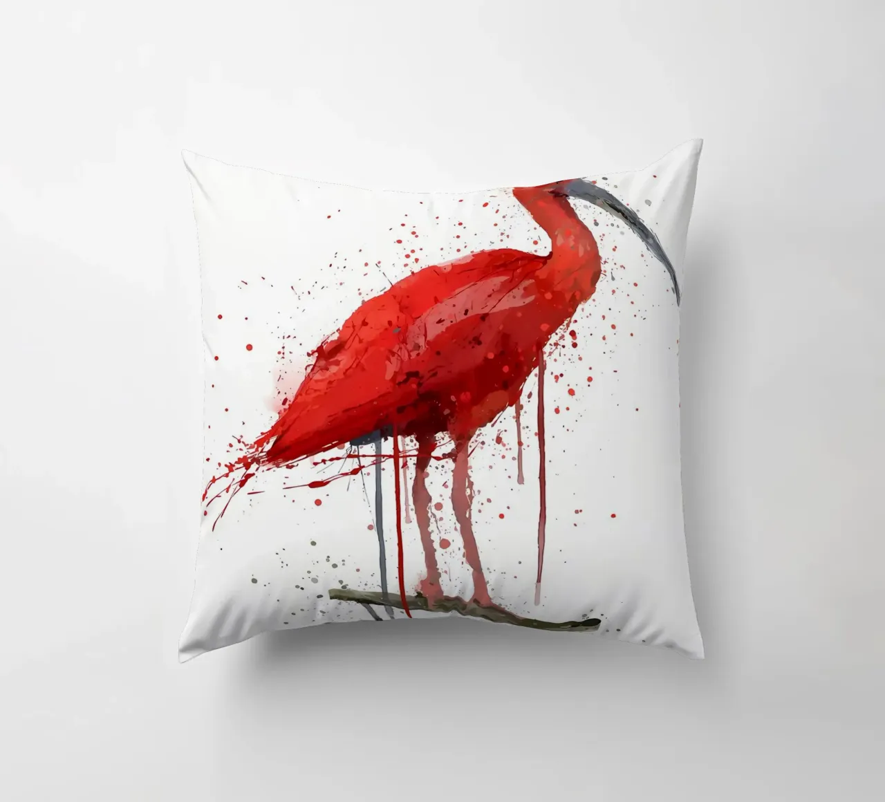 Uccello Ibis scarlatto cuscino da Nami