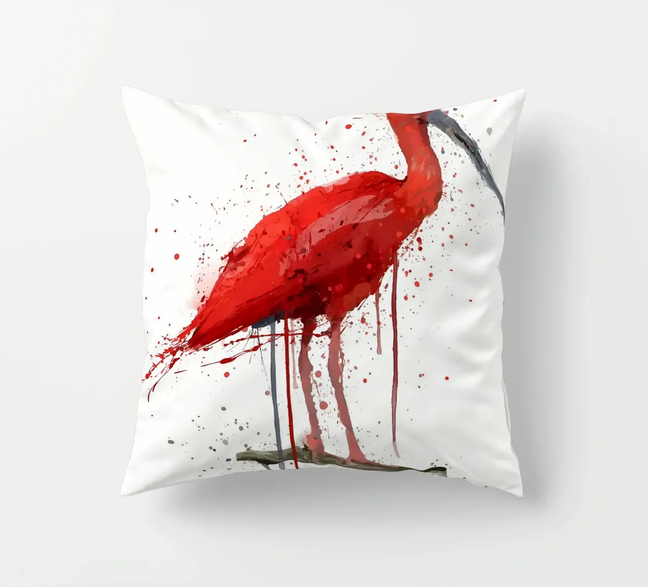 Uccello Ibis scarlatto cuscino da Nami