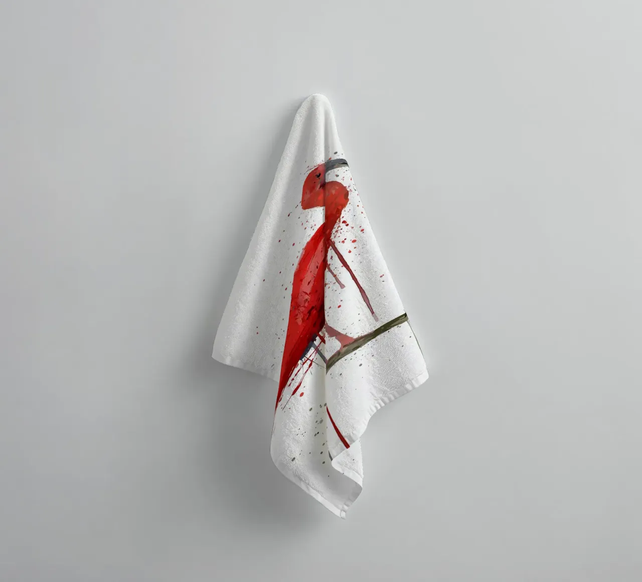 Scarlet Ibis Bird towel by Nami