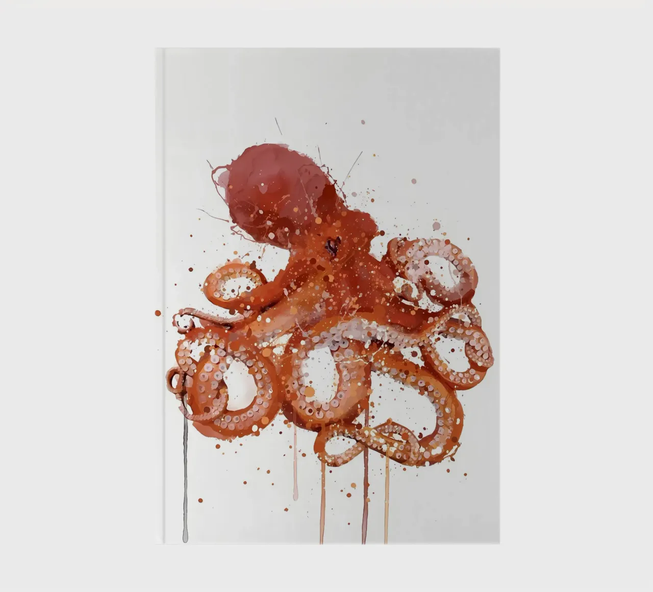 Sea Creature Red Octopus notebook by Nami