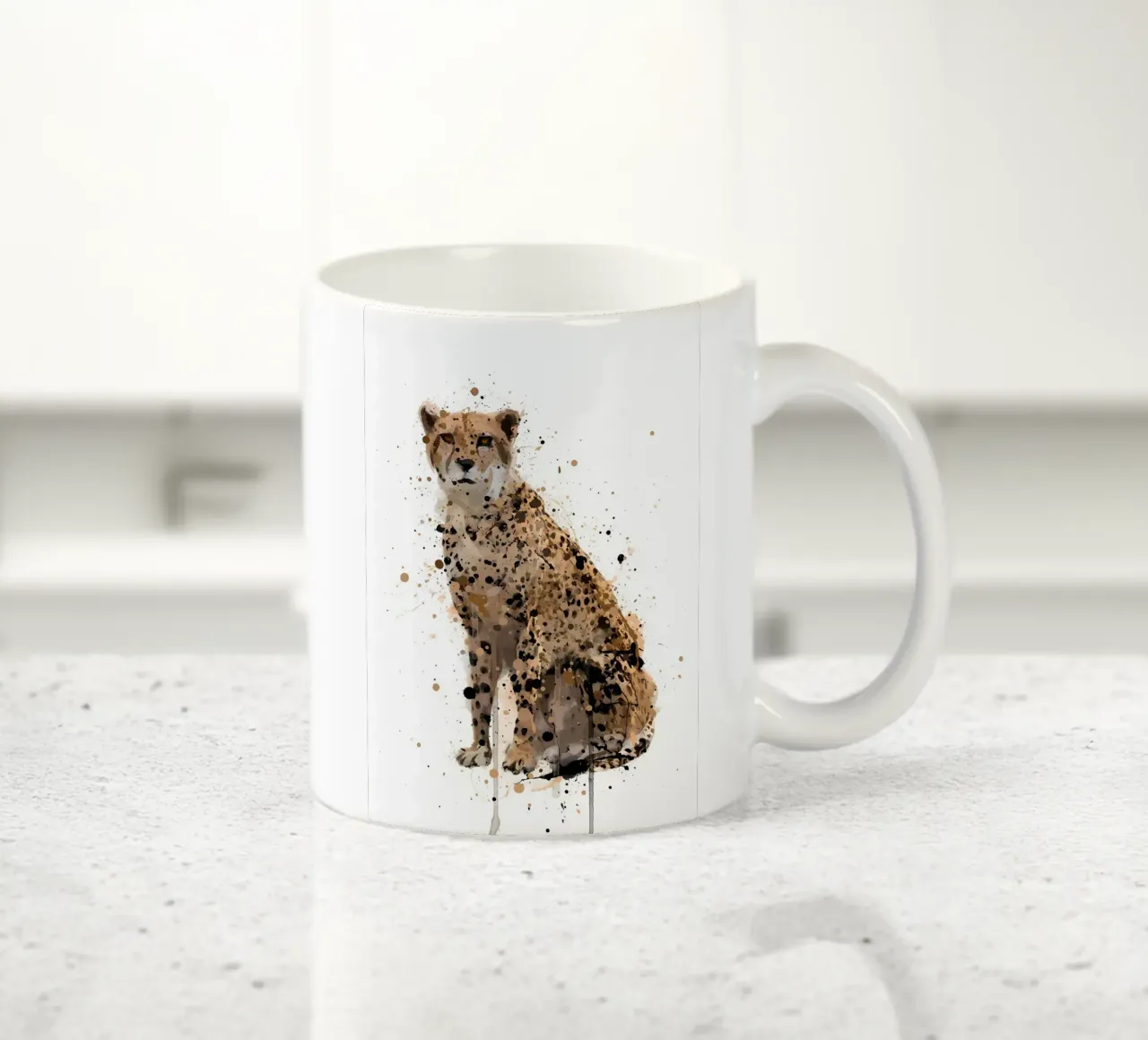 Ghepardo acquerellato tazza in ceramica da Nami