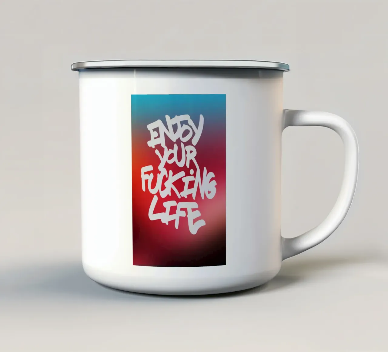 Enjoy tazza in smalto da Flo Klein