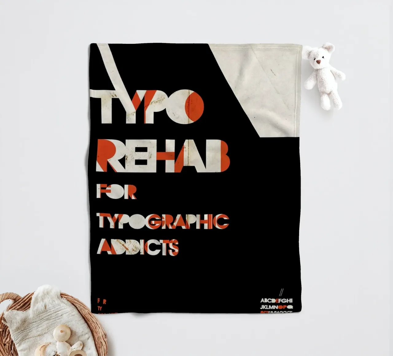 Typo rehab fleece blanket by Petros Afshar