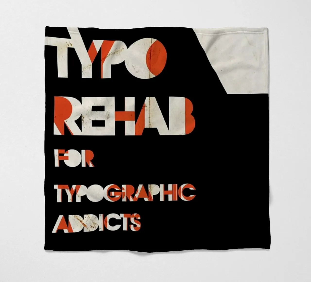Typo rehab fleece blanket by Petros Afshar