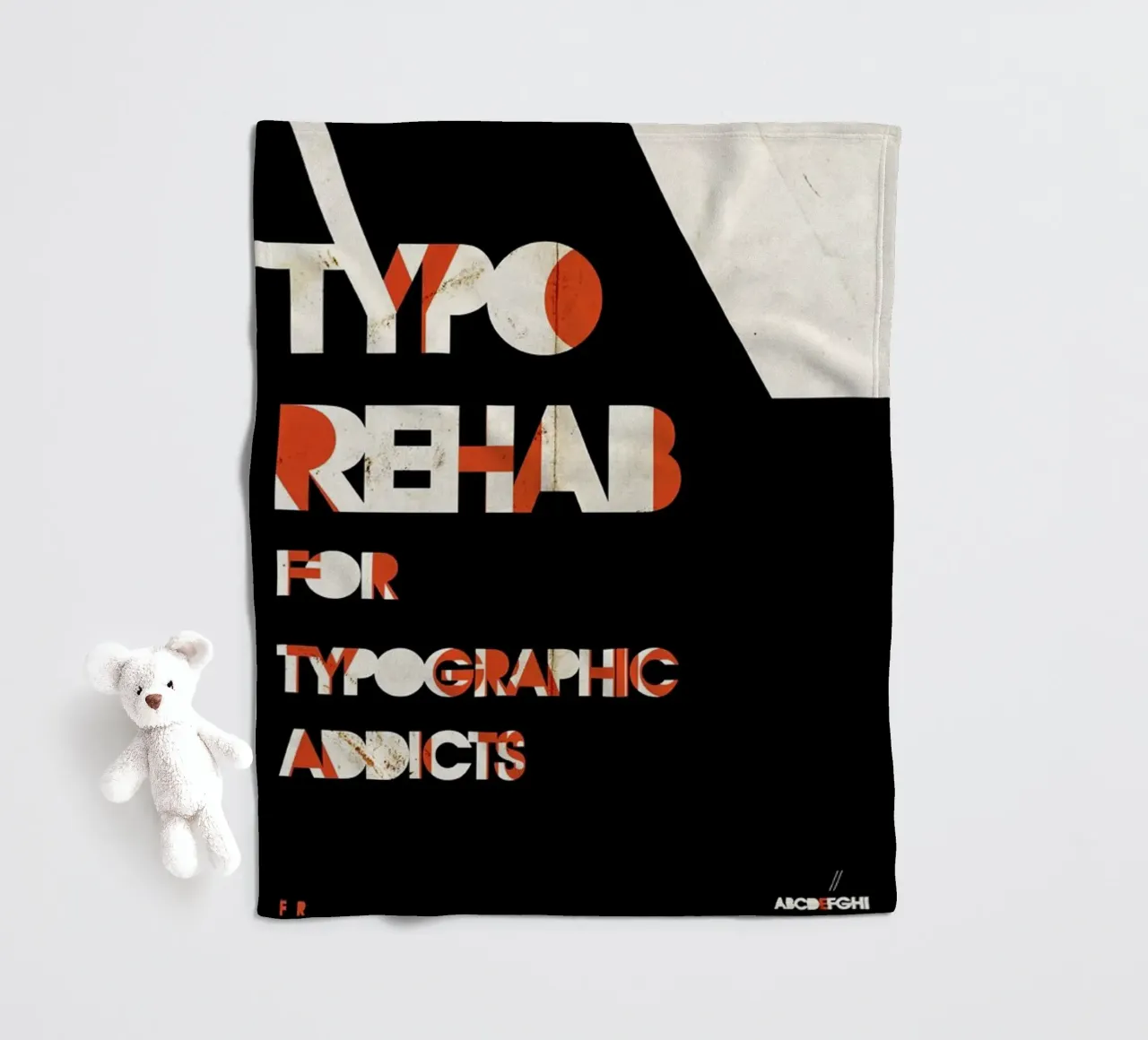 Typo rehab fleece blanket by Petros Afshar