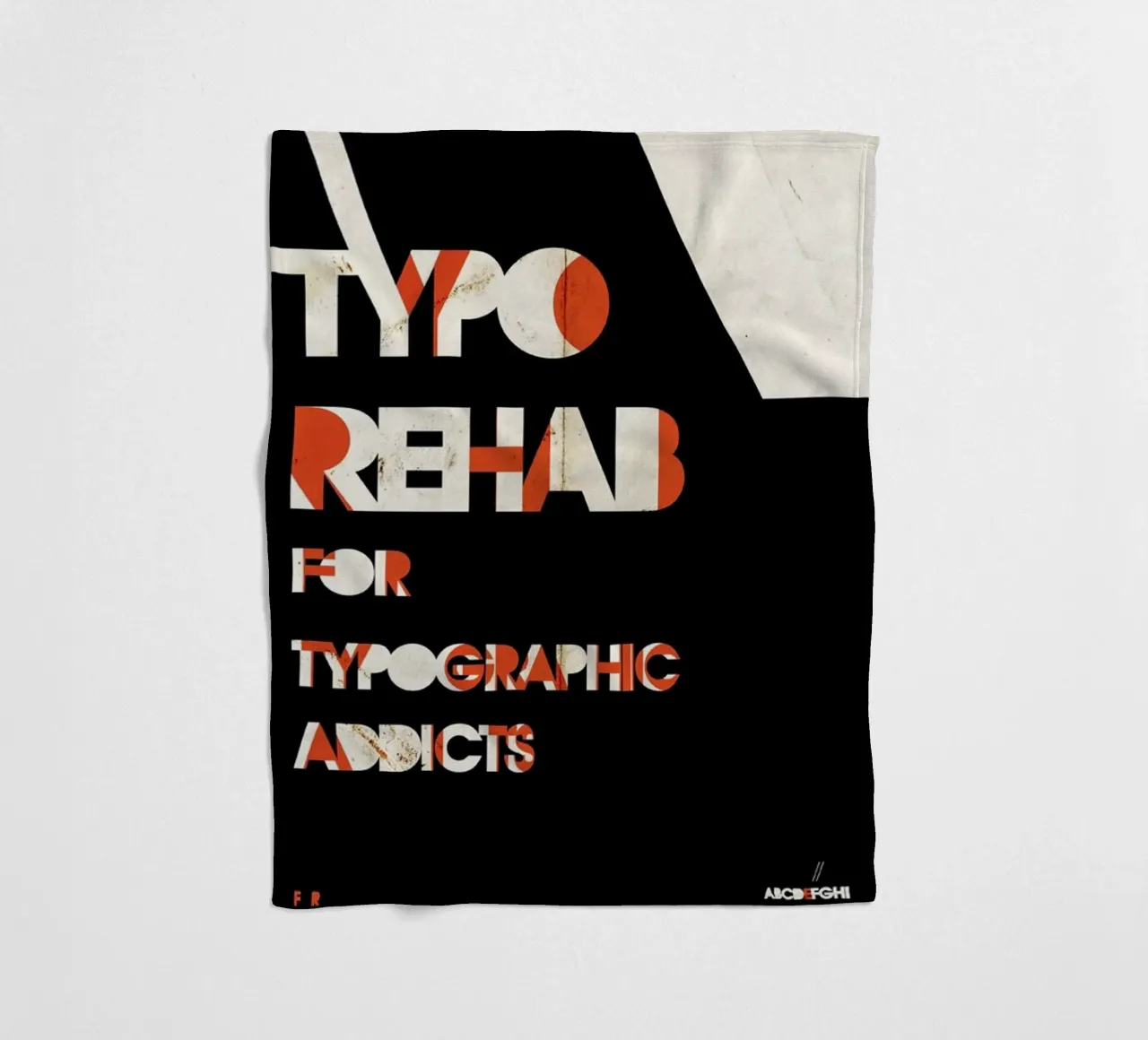 Typo rehab fleece blanket by Petros Afshar