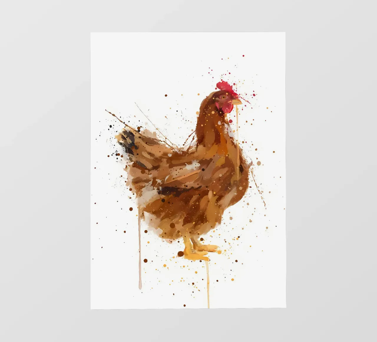 Pollo acquerellato telo in pvc da Nami
