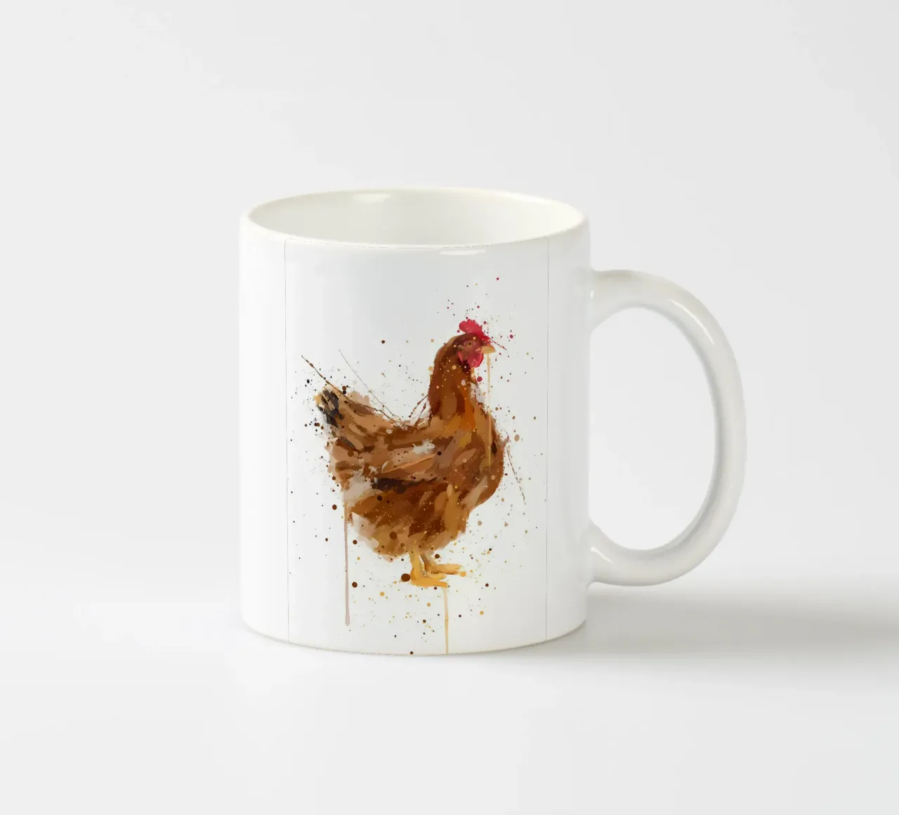 Pollo acquerellato tazza in ceramica da Nami