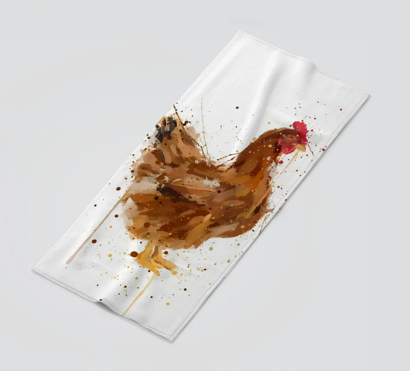 Pollo acquerellato telo mare da Nami