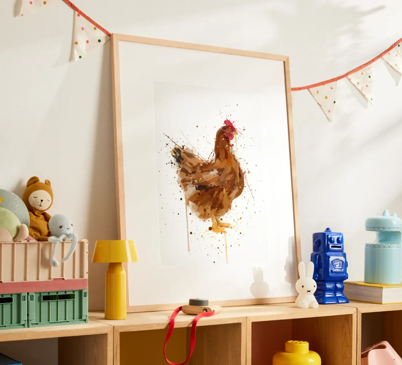 Pollo acquerellato poster da Nami