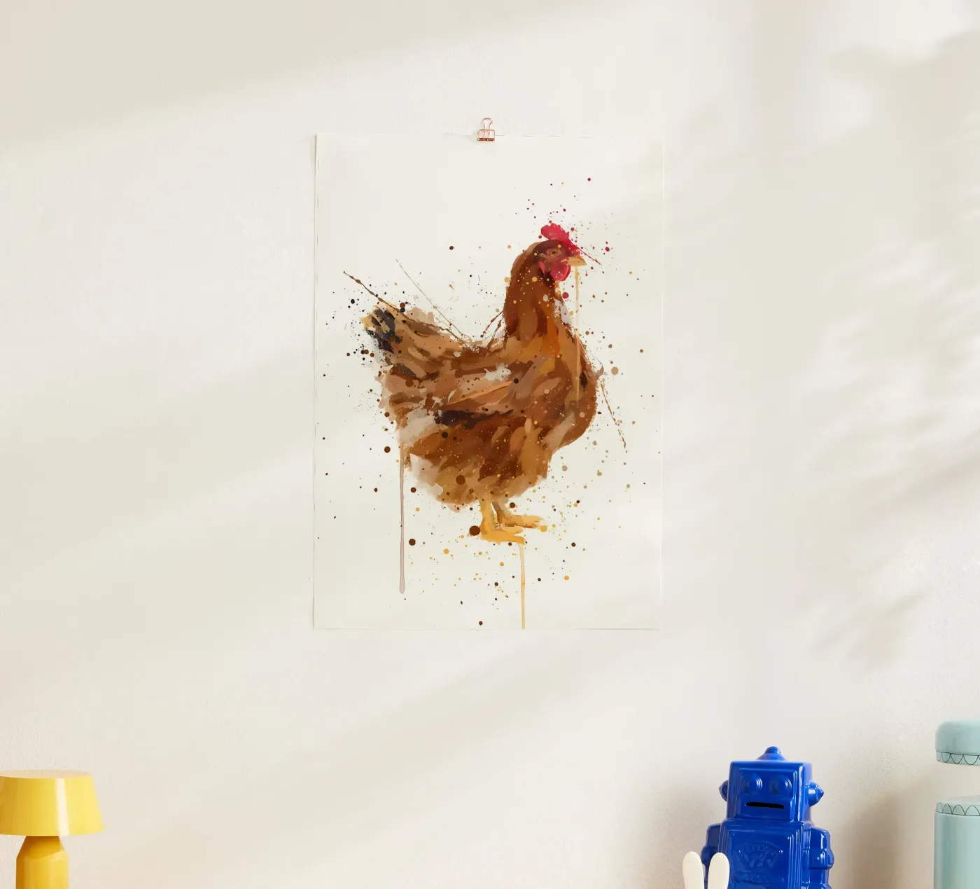 Pollo acquerellato poster da Nami