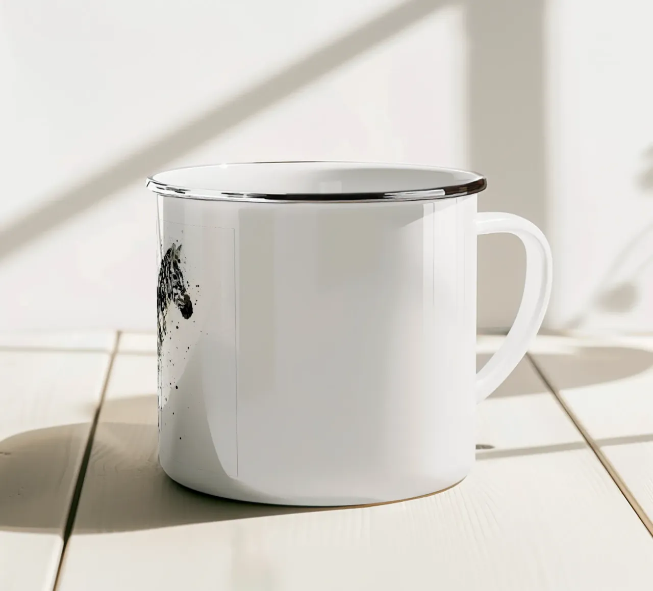 Watercolor Zebra tazza in smalto da Nami