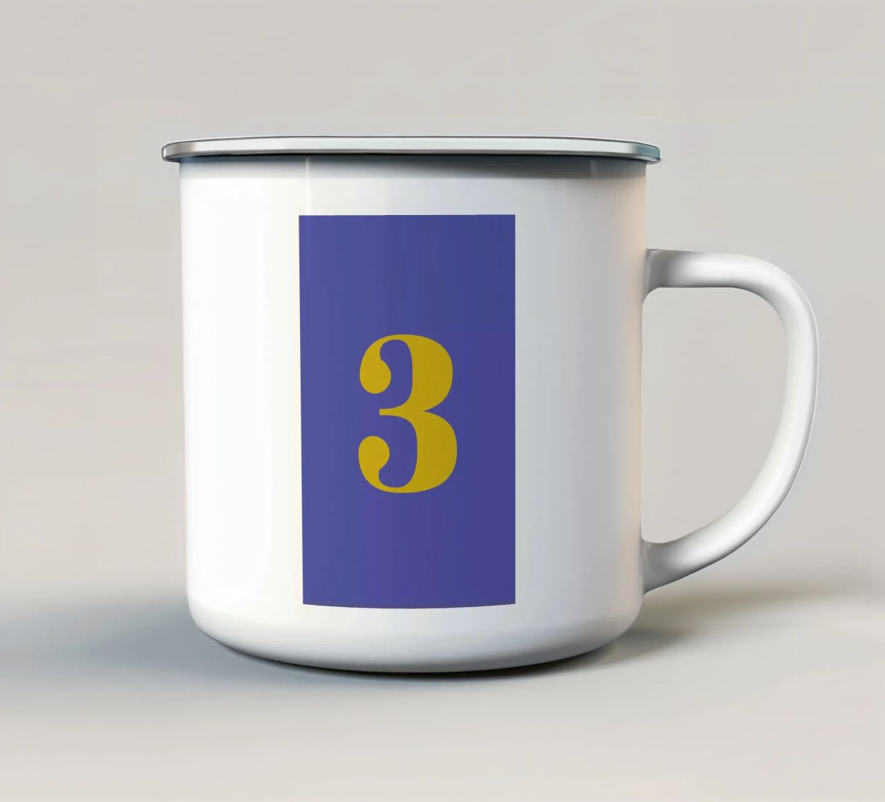 Blue Number 3 tazza in smalto da Studio One