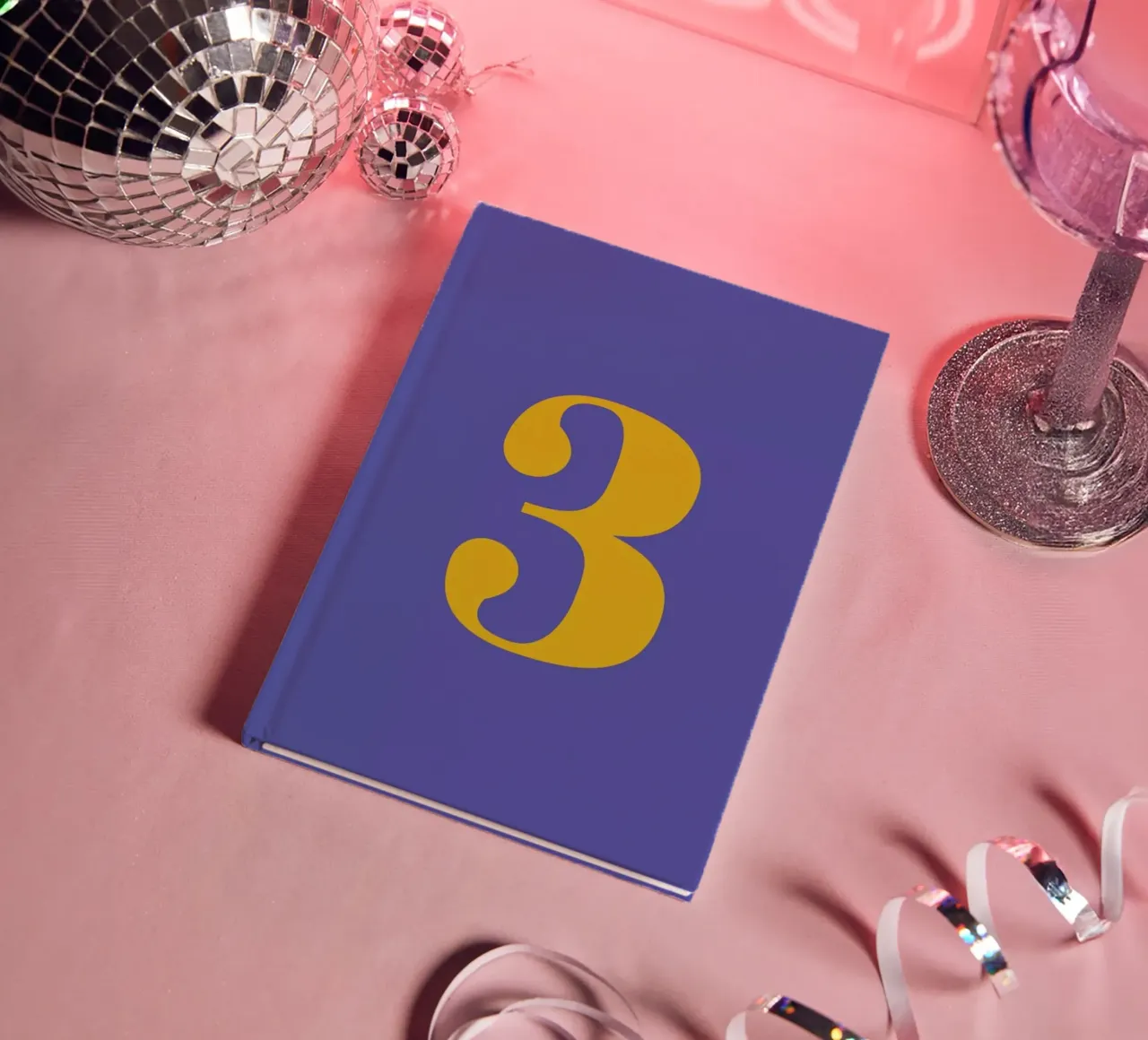Blue Number 3 notebook by Studio One