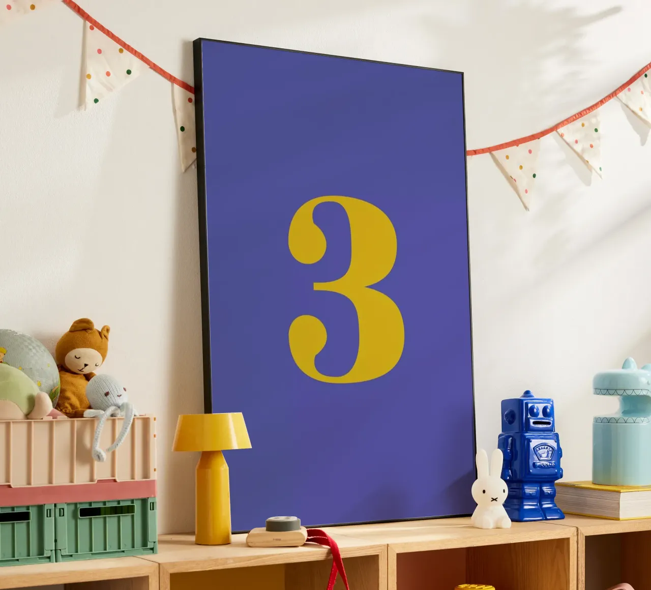 Blue Number 3 alluminio dibond da Studio One