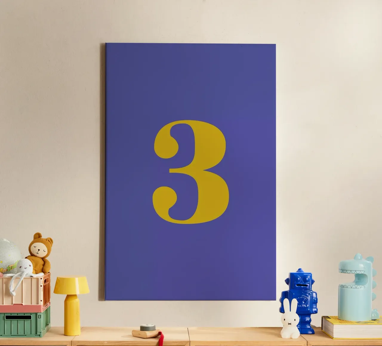 Blue Number 3 tela con Cornice a cassetta da Studio One