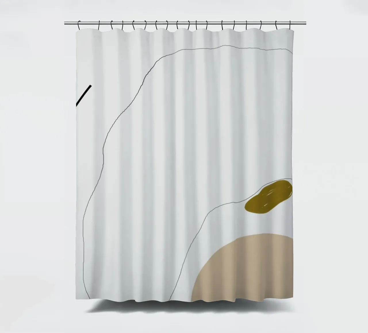 Head Without Face shower curtain by 170QM