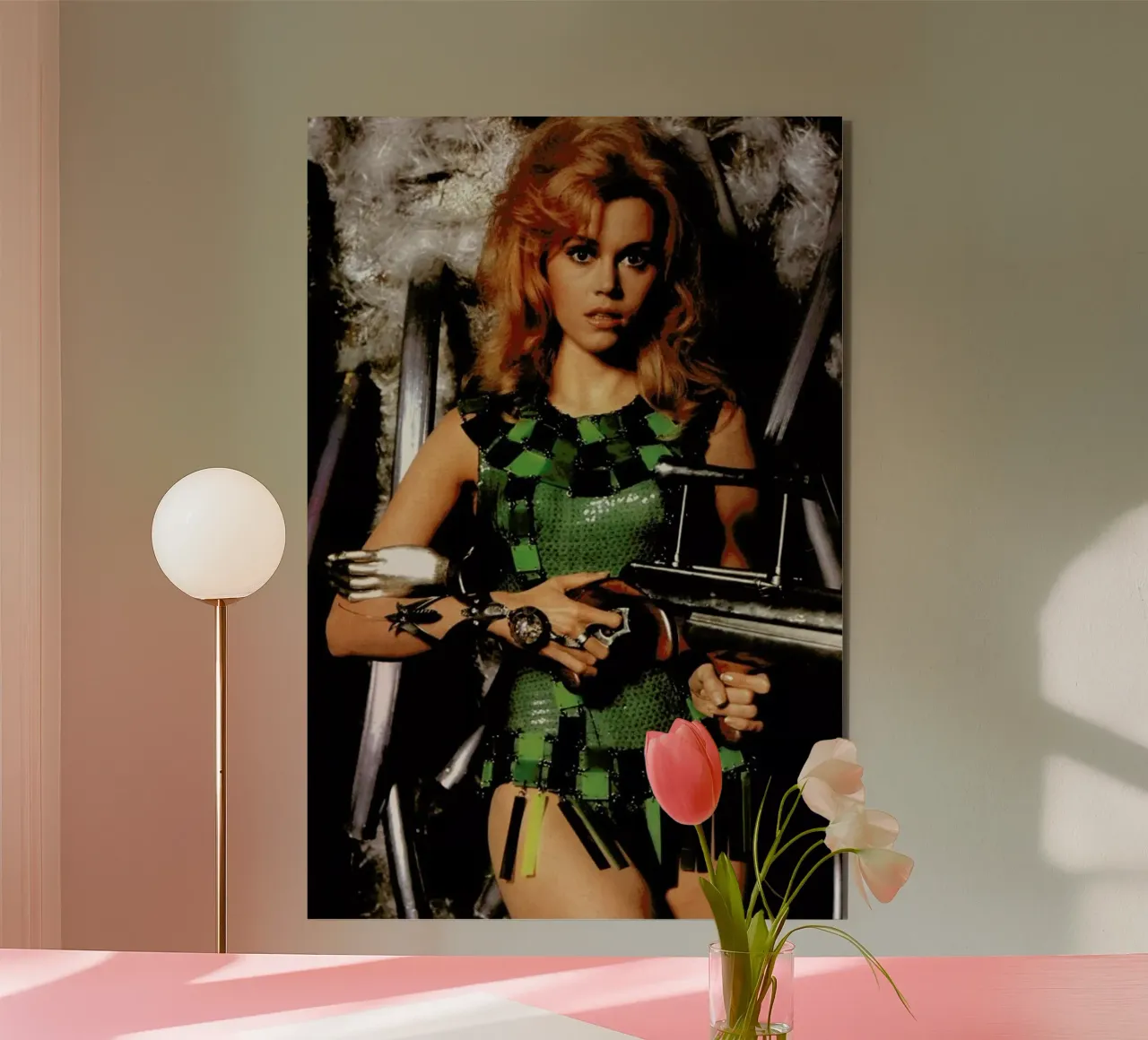 Jane Fonda as 'Barbarella' alluminio dibond da Gallery Print and Art Limited