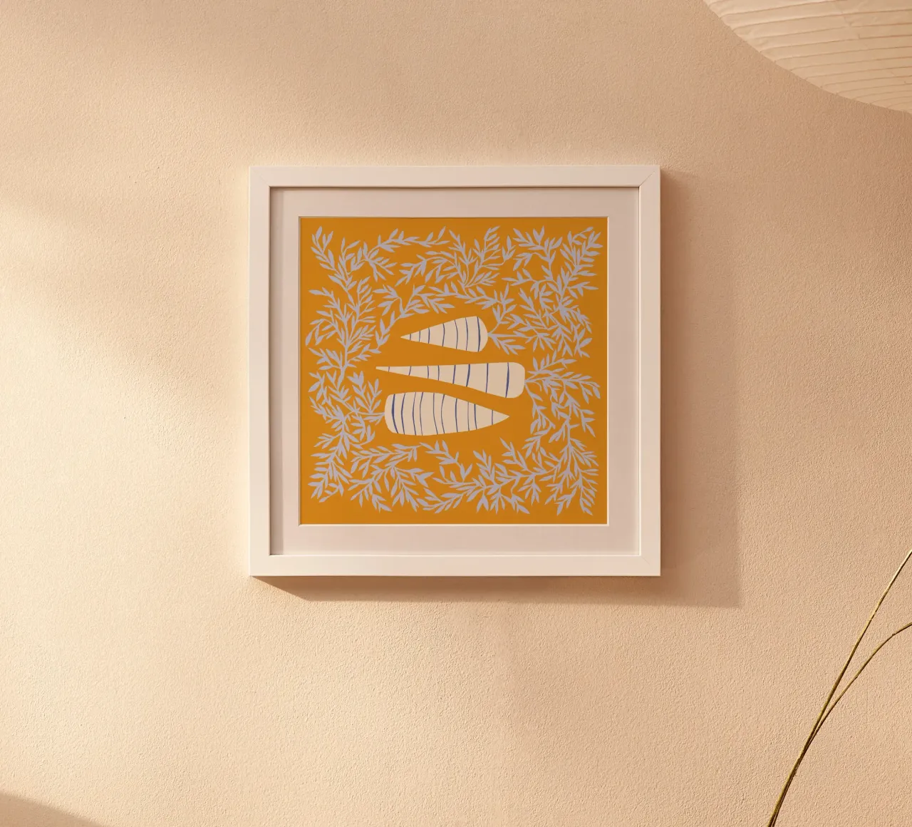3 Rüben poster con telaio in legno da All Colours
